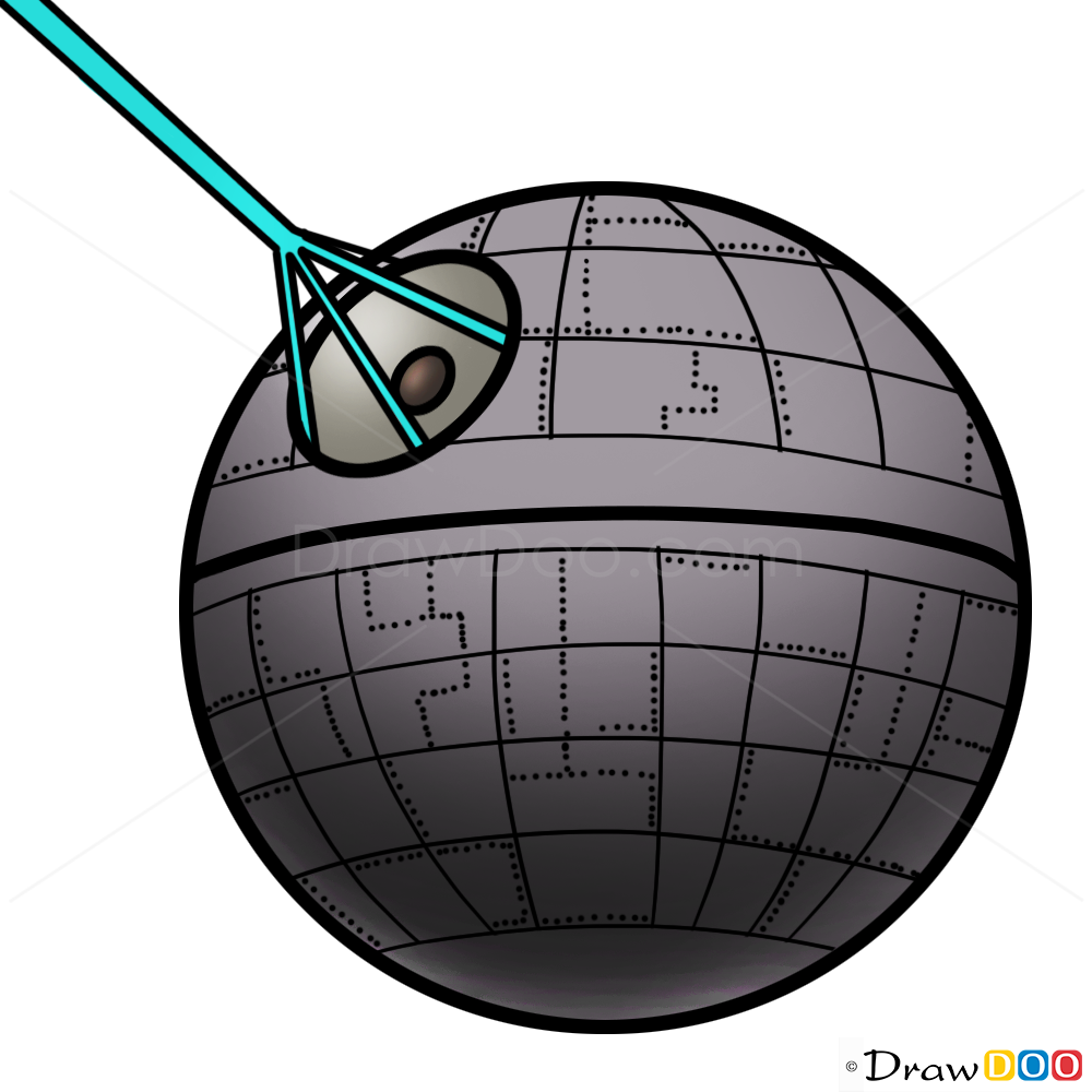 How to Draw Death star, Star Wars, Spaceships - How to Draw, Drawing