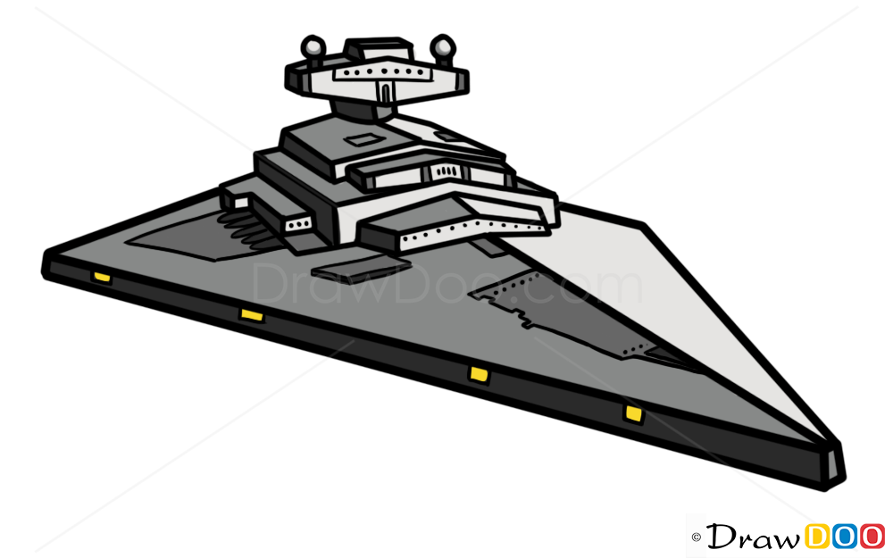 How to Draw Imperial Star Destroyer, Star Wars, Spaceships How to