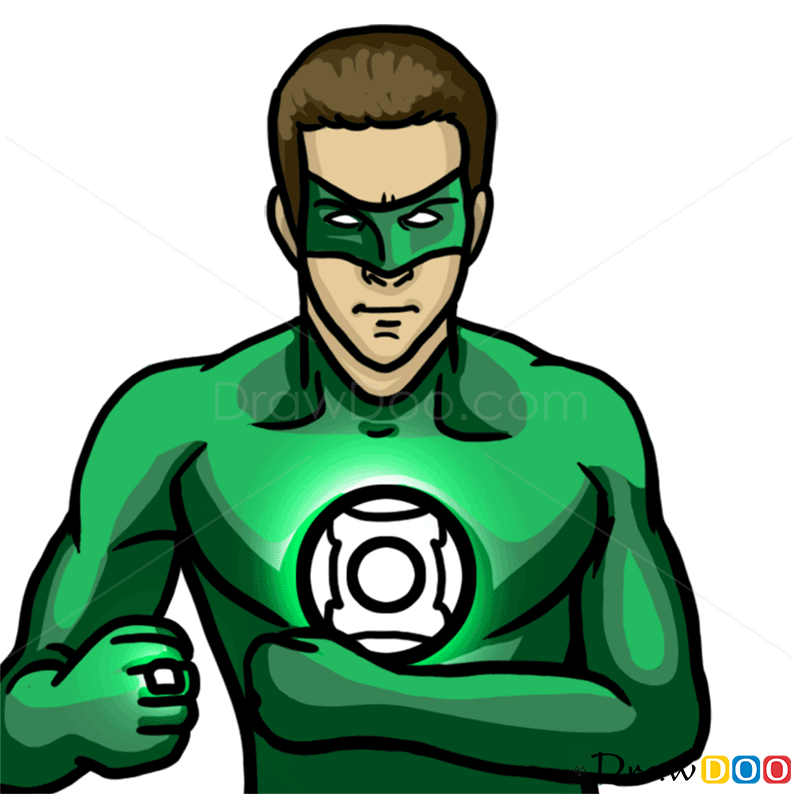 How to Draw Green Lantern, Superheroes How to Draw, Drawing Ideas