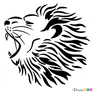 How to Draw Roaring Lion, Tribal Tattoos