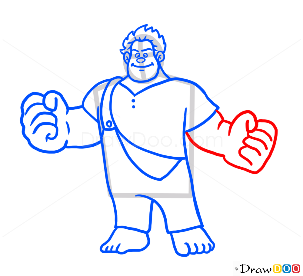 How To Draw Ralph Rampage How to Draw, Drawing Ideas, Drawing Tutorials - DrawDoo